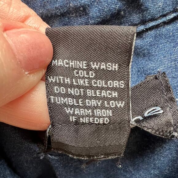 Marianne Womens Long Sleeve Blue Jean Shirt Size S - Picture 5 of 9